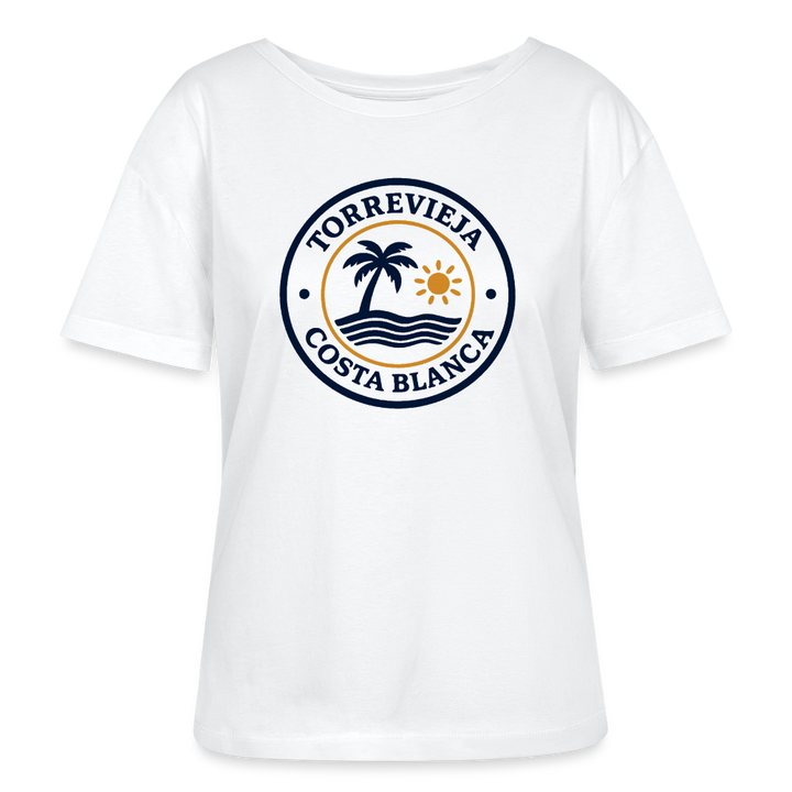 Ekologisk dam-T-shirt med Torrevieja-tryck - white